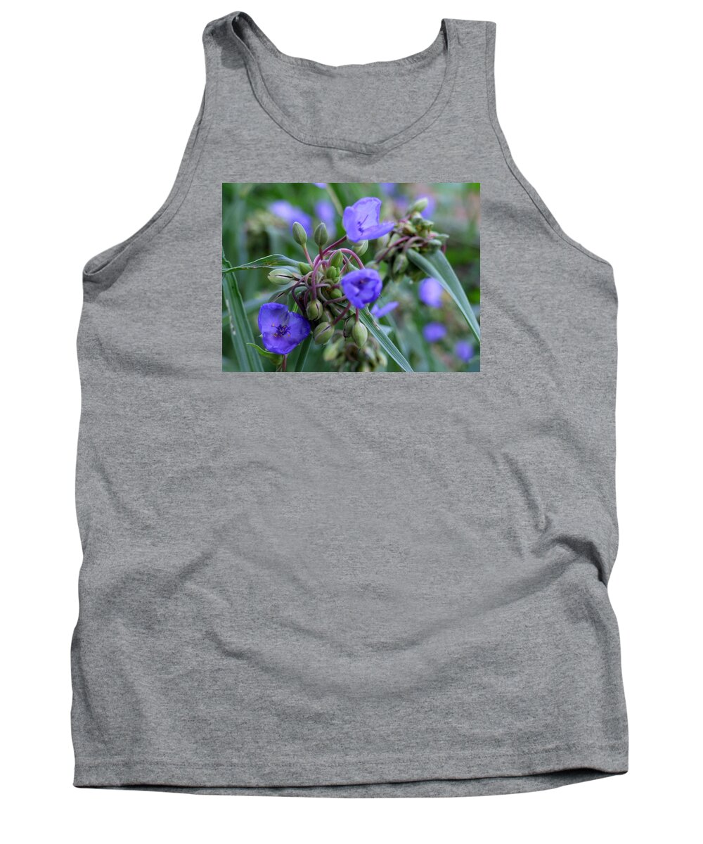 Macro Tank Top featuring the photograph Balmy Blue by Michiale Schneider