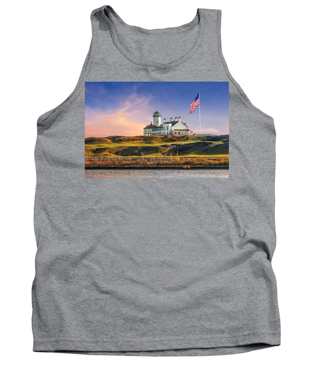 American Flag Tank Top featuring the photograph Bayonne Golf Club by Susan Candelario