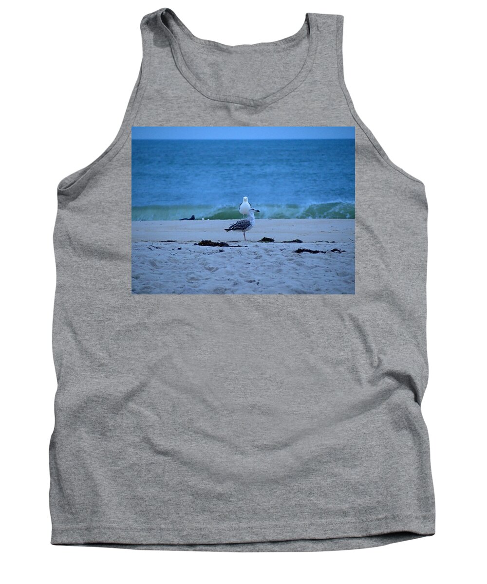 Shore Tank Top featuring the photograph Beach Birds by Newwwman