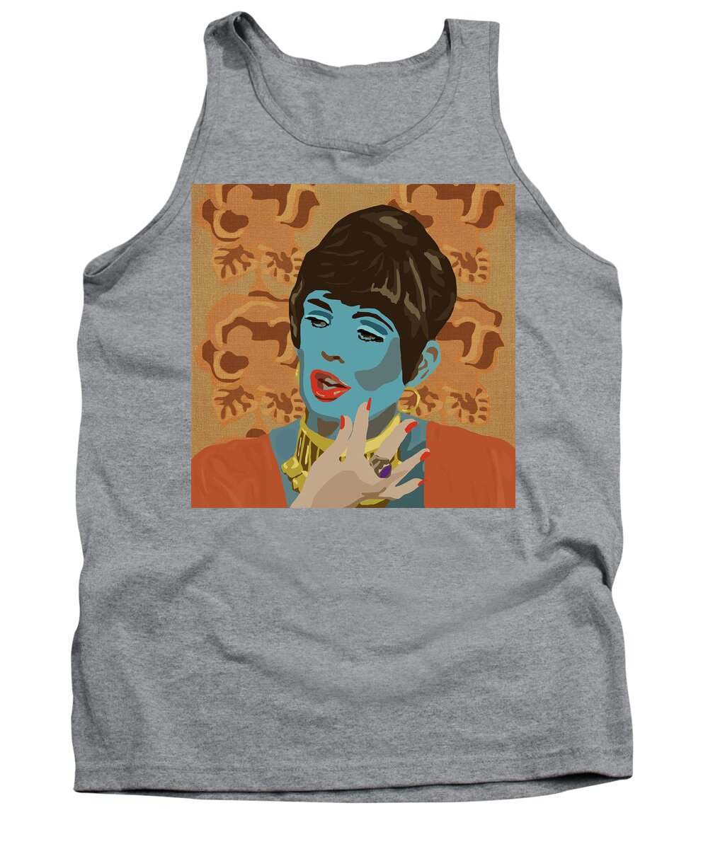 Beverly Tank Top featuring the digital art Beautiful Lips - Abigail's Party - Alison Steadman by BFA Prints