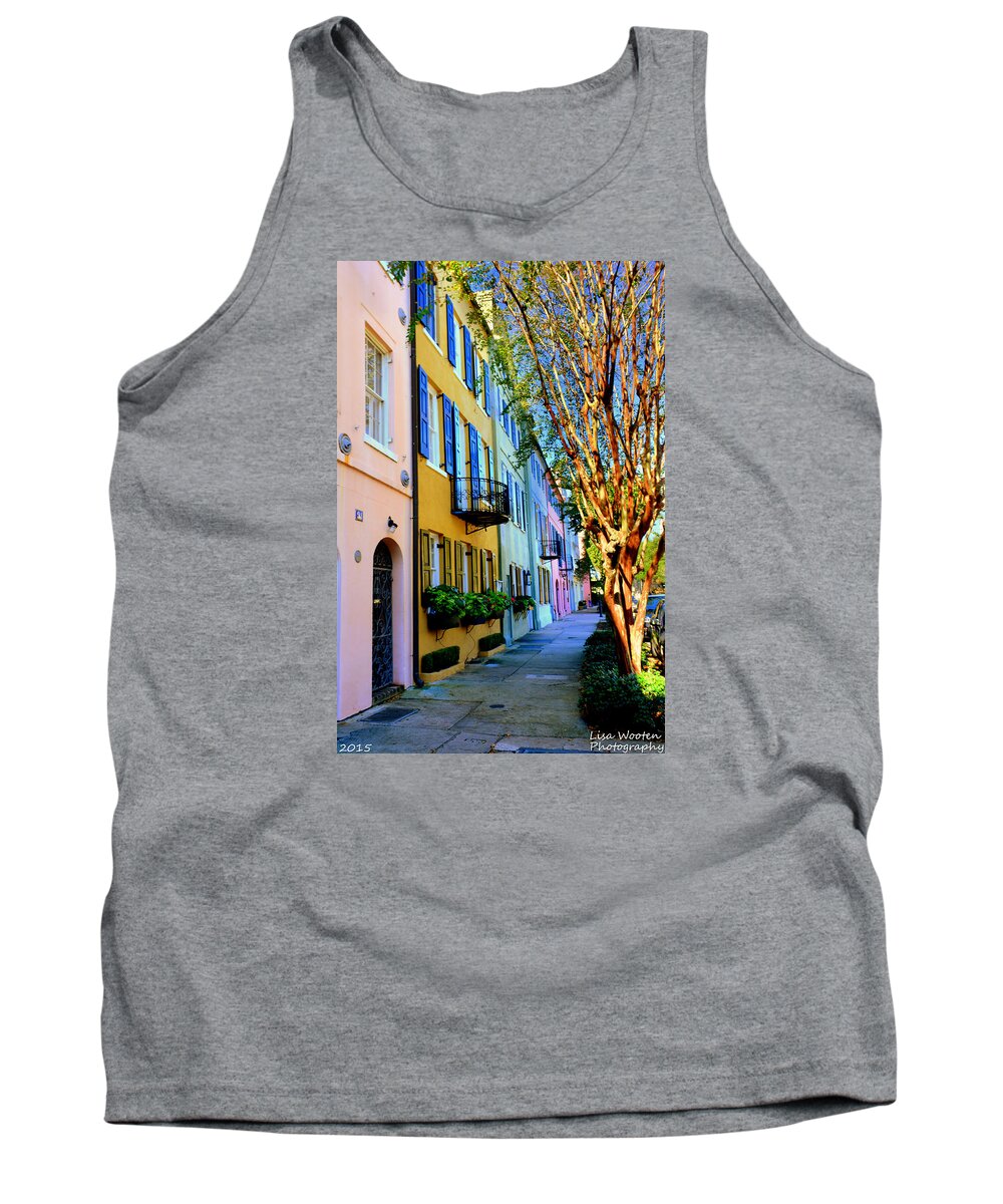 Rainbow Row Tank Top featuring the photograph Beauty In Colors by Lisa Wooten