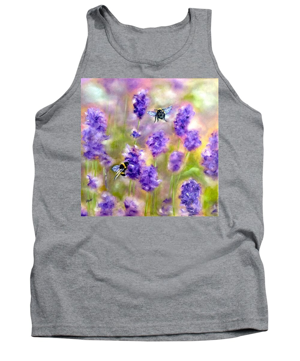 Bumble Bee Tank Top featuring the painting Bee Happy by Dr Pat Gehr