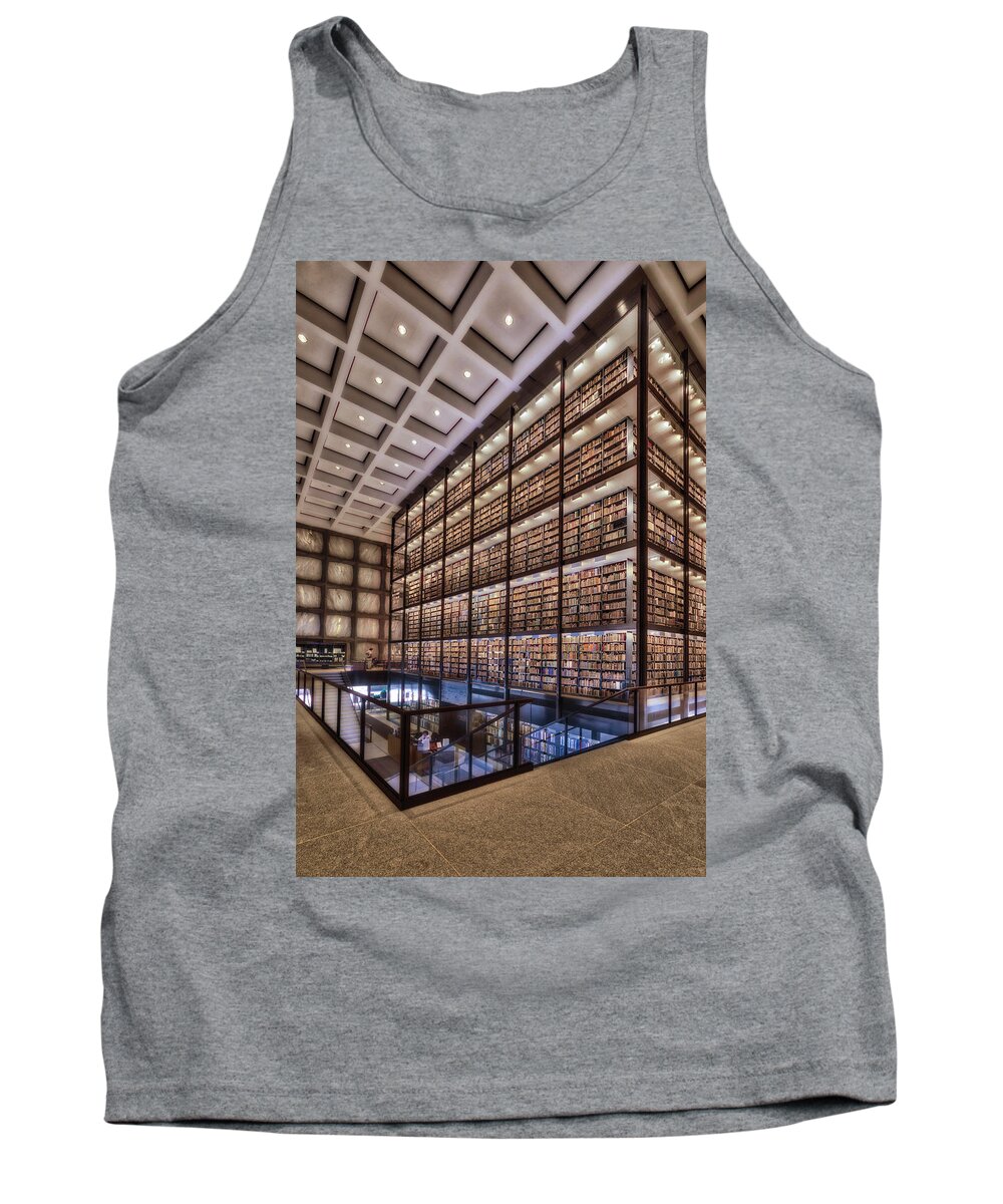 Yale University Library Tank Top featuring the photograph Beinecke Rare Book and Manuscript Library by Susan Candelario