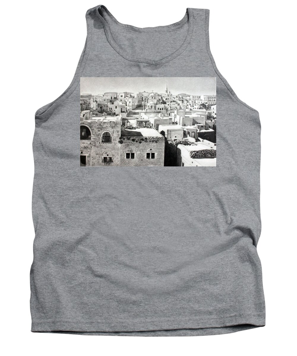 Bethlehem Tank Top featuring the photograph Bethlehem Old Town by Munir Alawi
