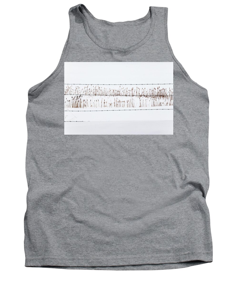 Cattails Tank Top featuring the photograph Between the Lines - by Julie Weber