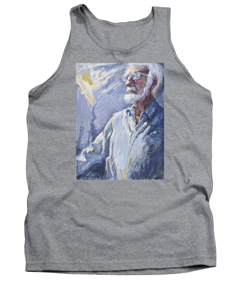 Man Tank Top featuring the painting Between Two Worlds by Ellen Dreibelbis