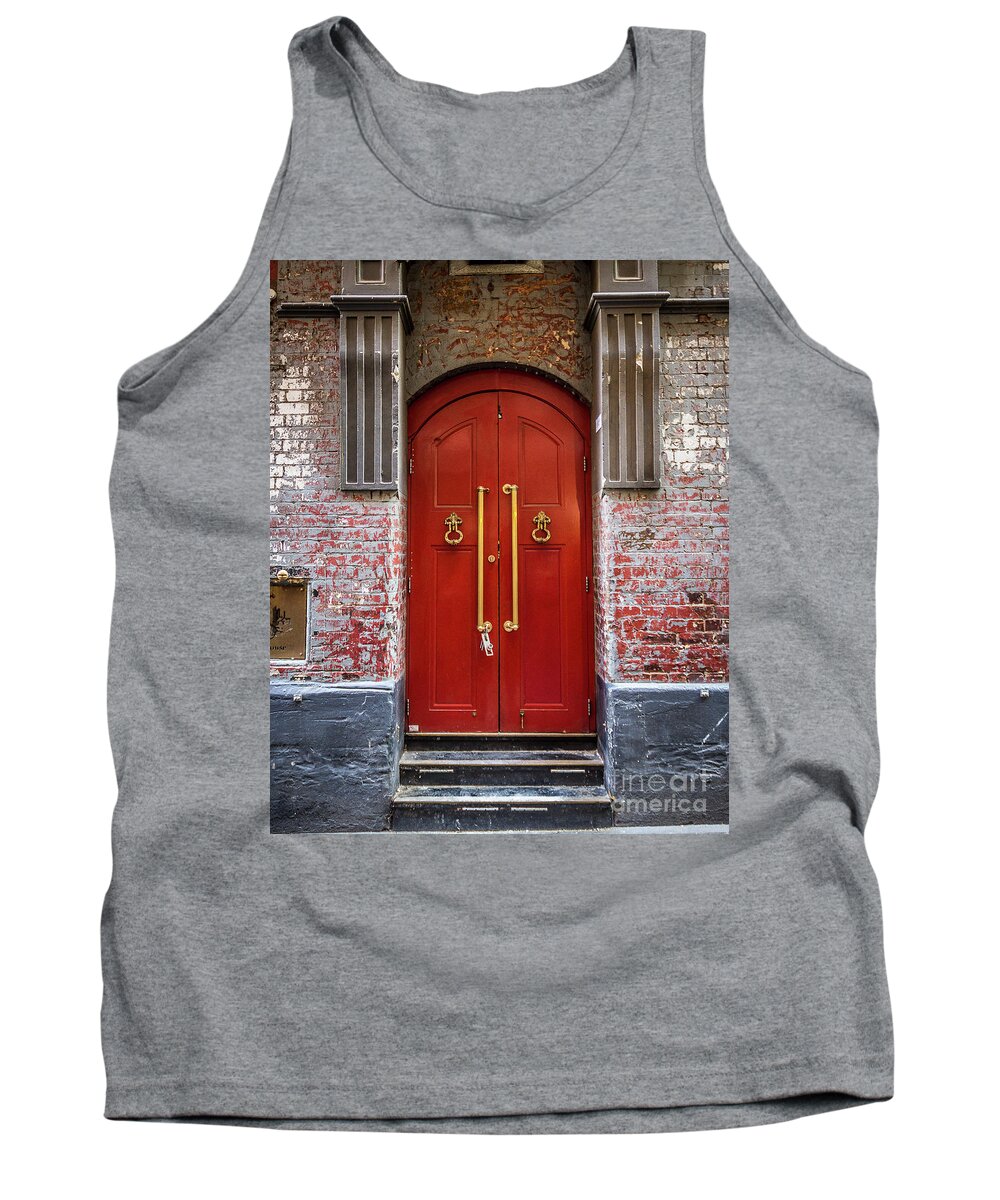 Doors Tank Top featuring the photograph Big Red Doors by Perry Webster