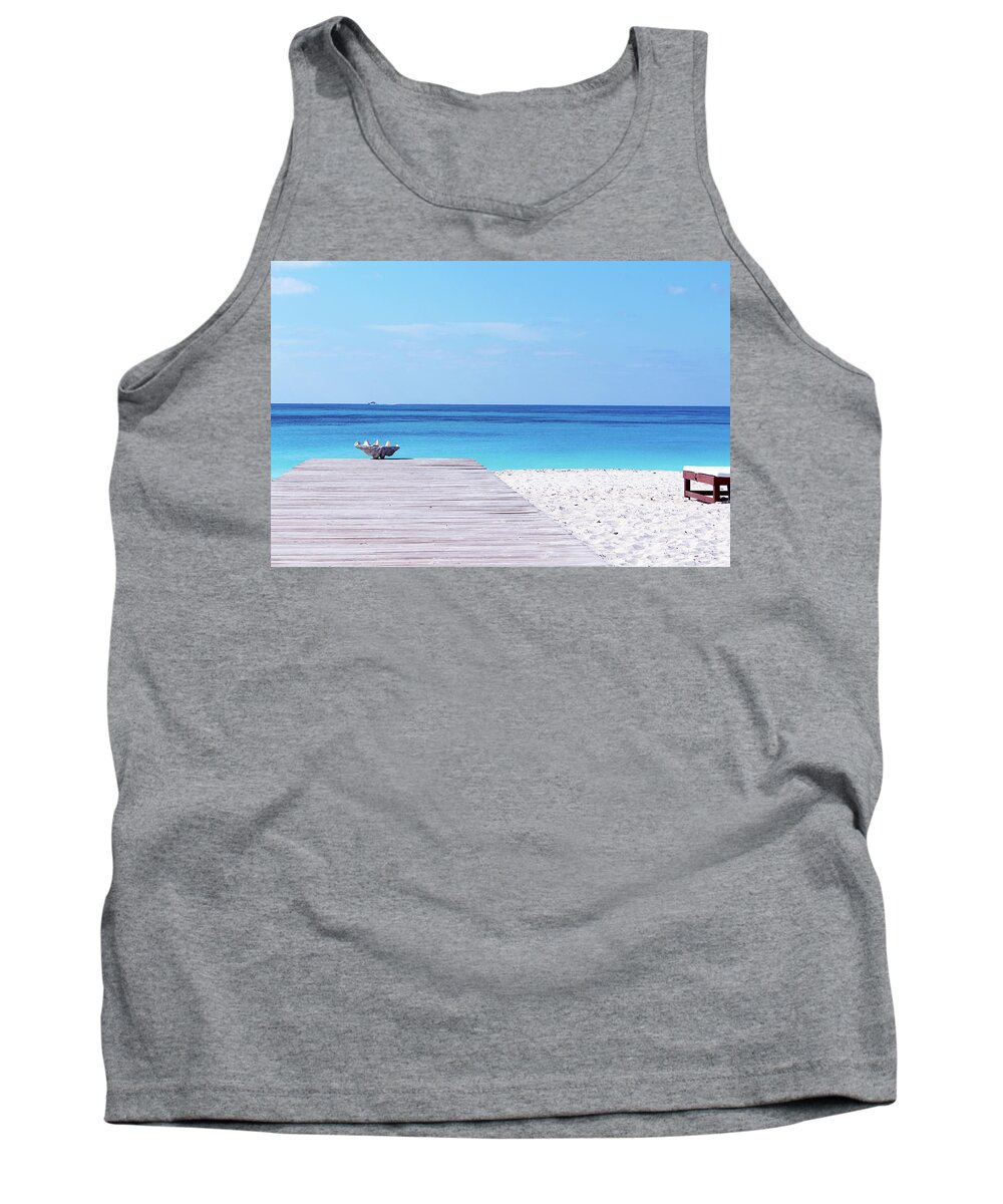 Beach Tank Top featuring the photograph Bimini Beach Club by Samantha Delory