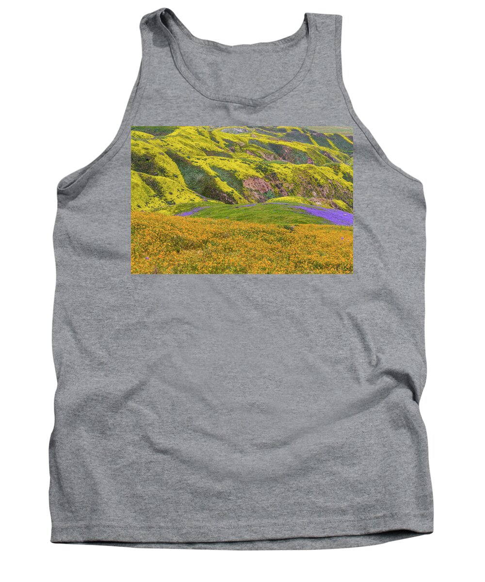 California Tank Top featuring the photograph Blazing Star on Temblor Range by Marc Crumpler