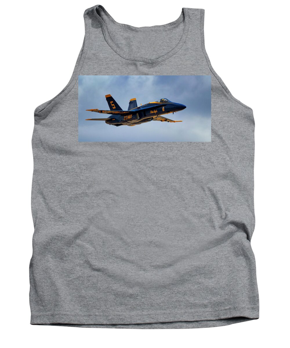 Blue Angels Tank Top featuring the photograph Blue Angels No 5 Pass Over by American Landscapes