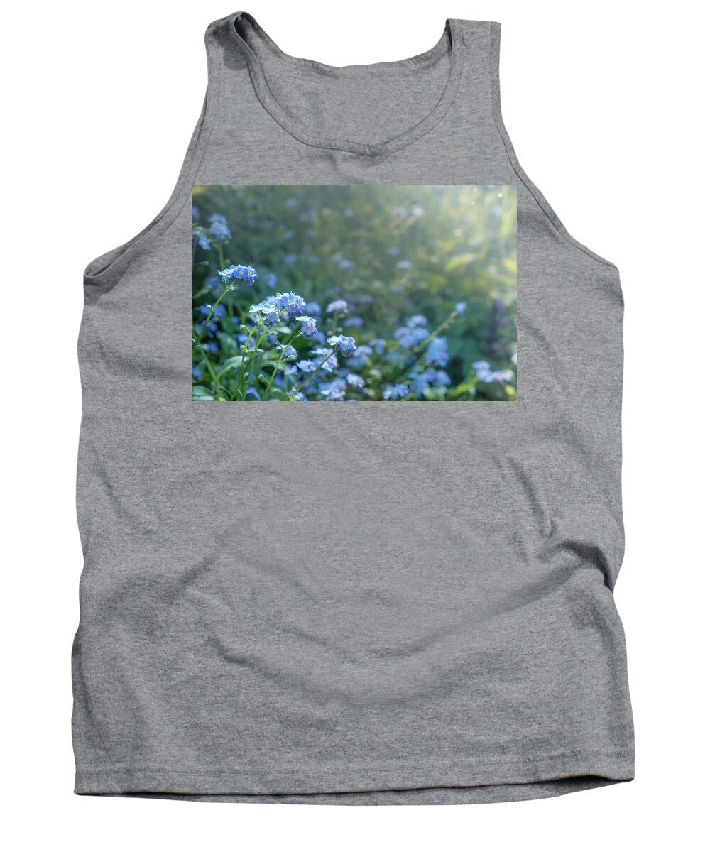 Spring Tank Top featuring the photograph Blue Blooms by Gene Garnace