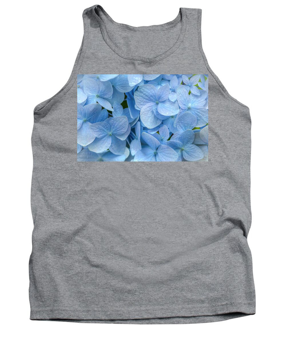Hydrangea Tank Top featuring the photograph Blue Cluster by Kristina Rinell