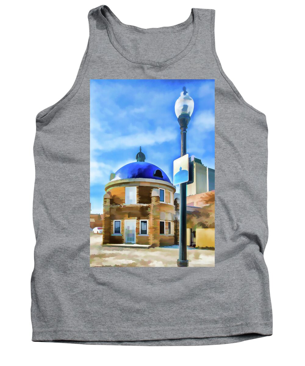 Blue Dome District Tank Top featuring the photograph Blue Dome District Impression by Bert Peake