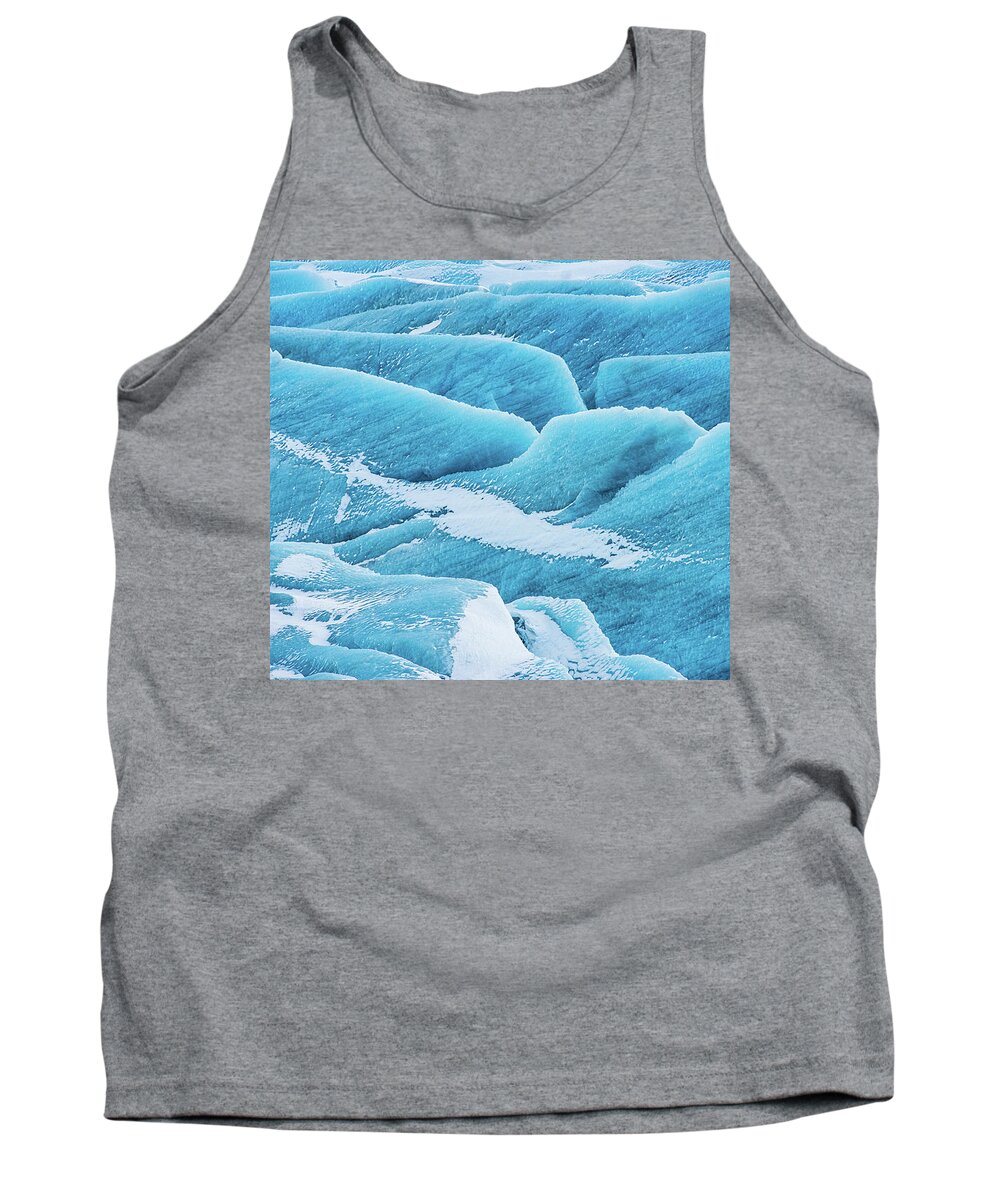 Ice Tank Top featuring the photograph Blue ice Svinafellsjokull Glacier Iceland by Matthias Hauser