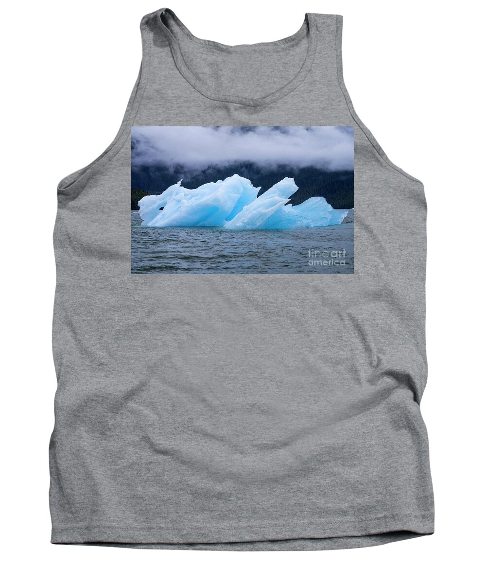 Iceberg Tank Top featuring the photograph Blue Iceberg by Louise Magno