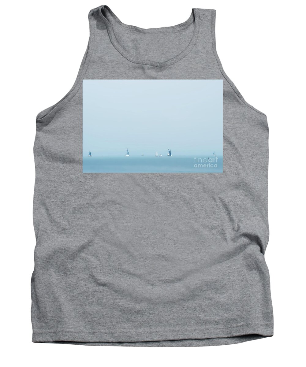 Irish Tank Top featuring the photograph Boats on the Irish Sea by Norma Warden