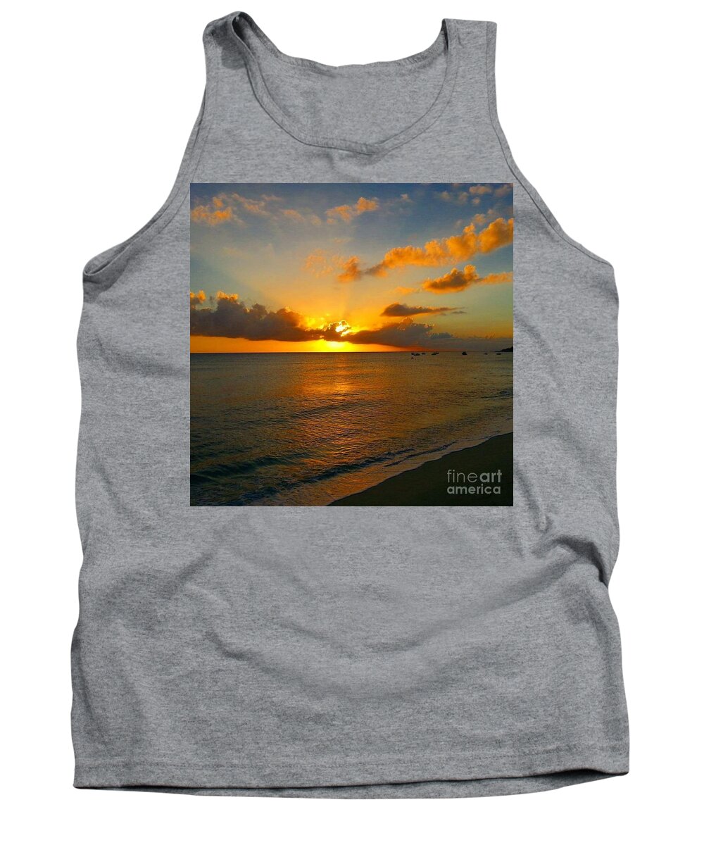 Water Tank Top featuring the photograph Boggy Sand Sunset 2 by Jerome Wilson