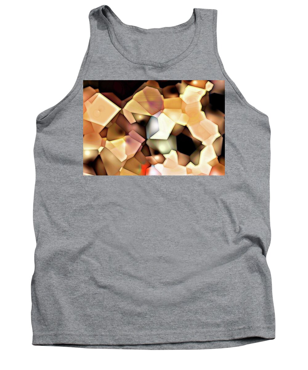Abstract Tank Top featuring the digital art Bonded Shapes by Ron Bissett