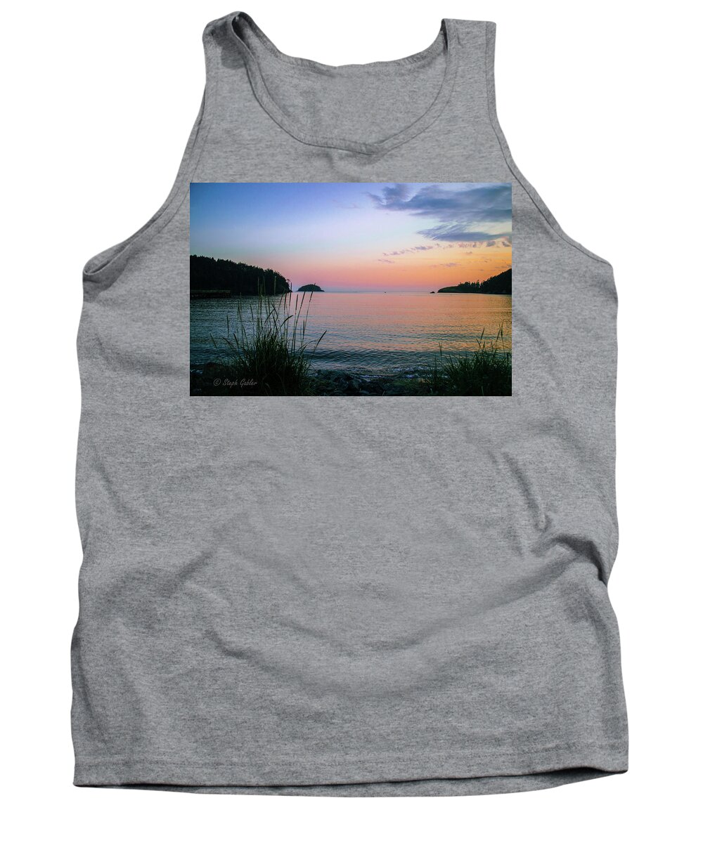 Sunset Tank Top featuring the photograph Bowman Bay by Steph Gabler