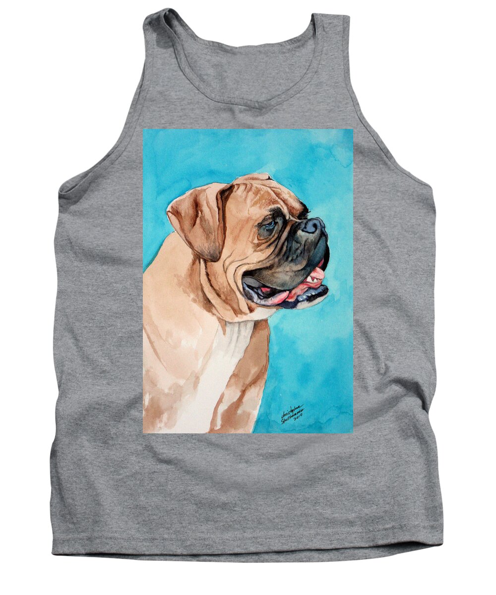 Boxer Tank Top featuring the painting Boxer by Christopher Shellhammer
