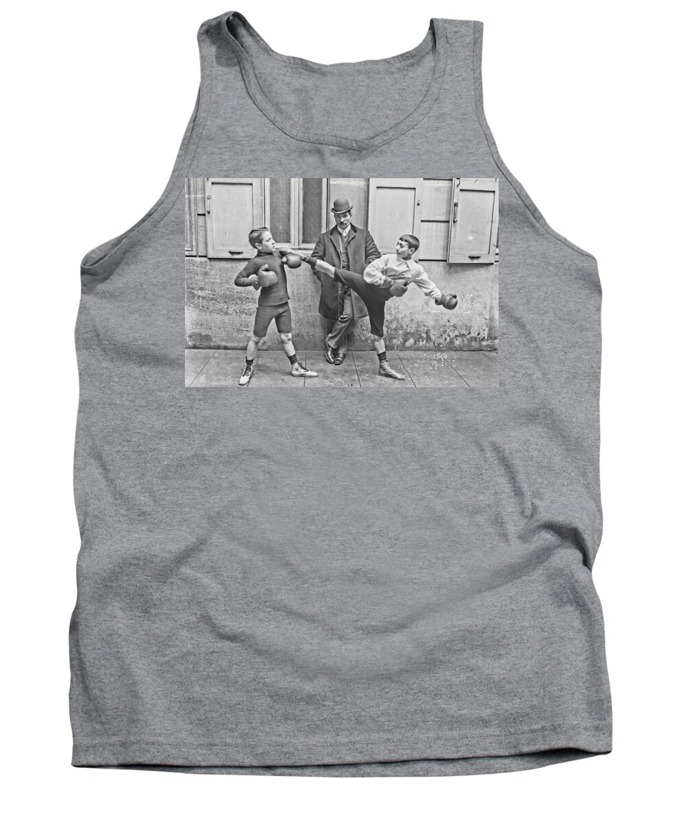 1905 Tank Top featuring the photograph Boxing under eyes of Master, 1904 by Vincent Monozlay