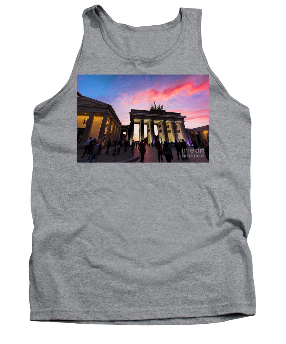 Architecture Tank Top featuring the photograph Branderburg Gate by Pravine Chester