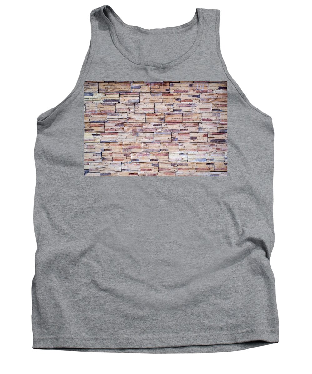Builder Tank Top featuring the photograph Brick Tiled Wall by John Williams