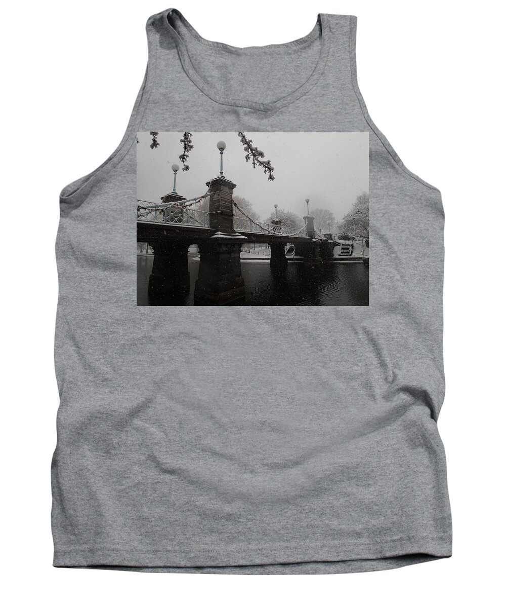 Boston Tank Top featuring the photograph Bridge in Suspension 1867 by Robert Nickologianis