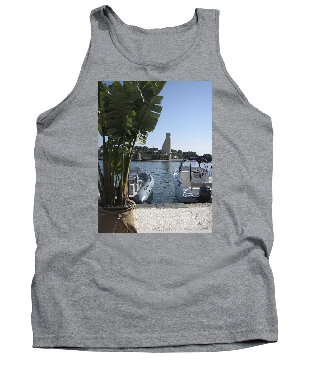 Cityscape Tank Top featuring the photograph Brindisi by the sea in May by Italian Art