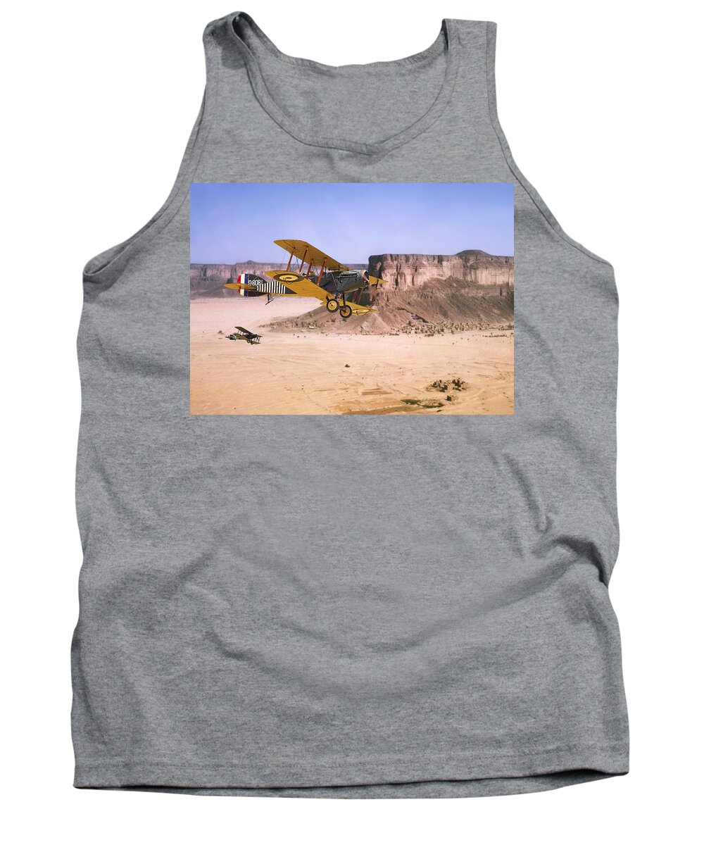 Aircraft Tank Top featuring the photograph Bristol Fighter - Aden Protectorate by Pat Speirs