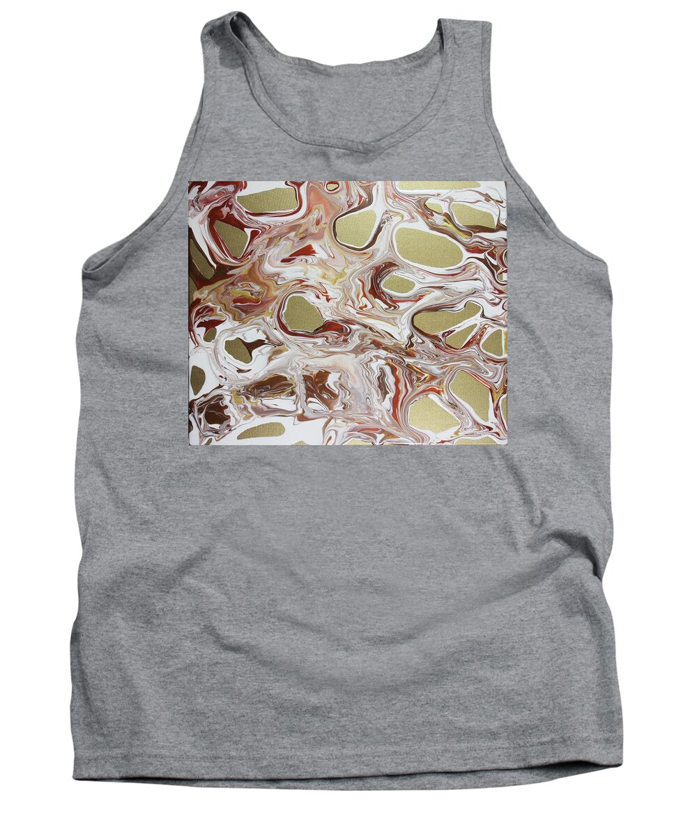 Abstract Tank Top featuring the painting Bronze Surface by Madeleine Arnett