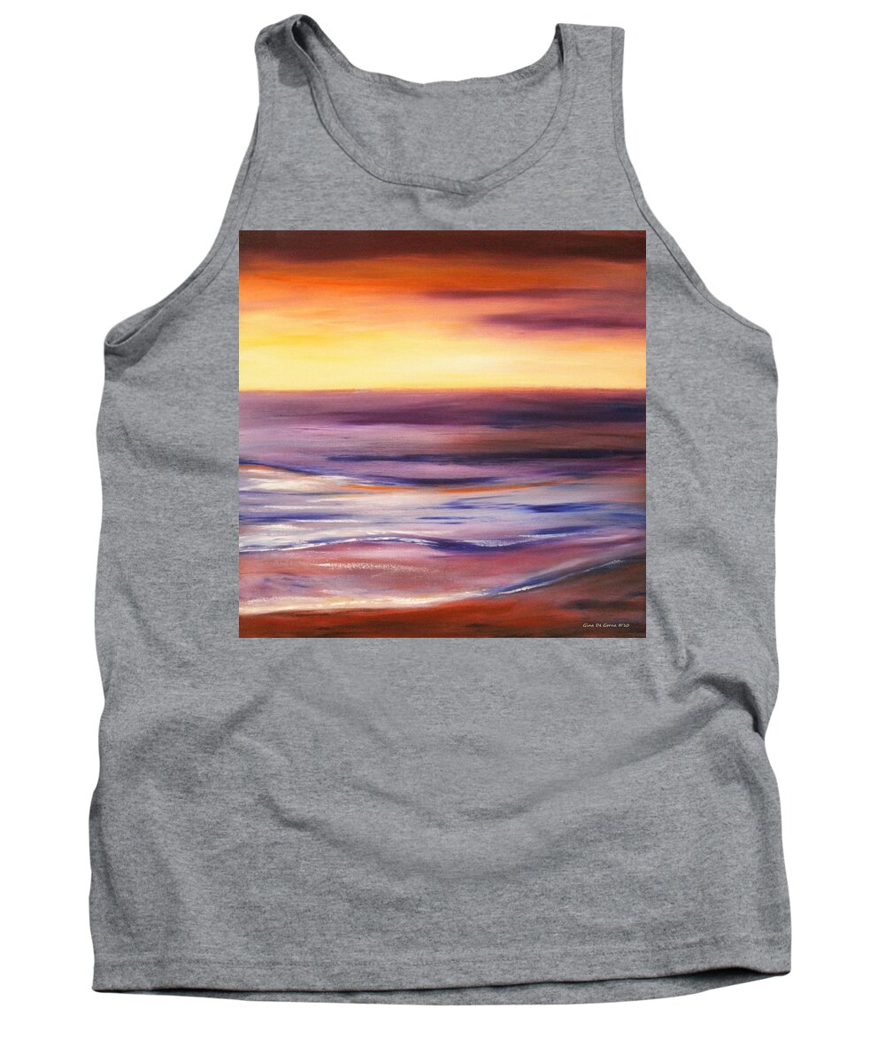 Abstract Tank Top featuring the painting Brushed 9 by Gina De Gorna