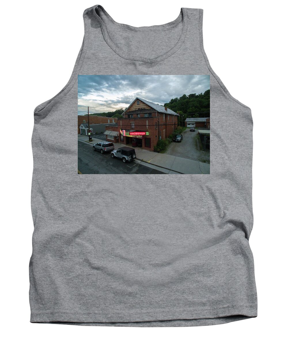 Movie Theater Tank Top featuring the photograph Buchanan Theatre by Star City SkyCams
