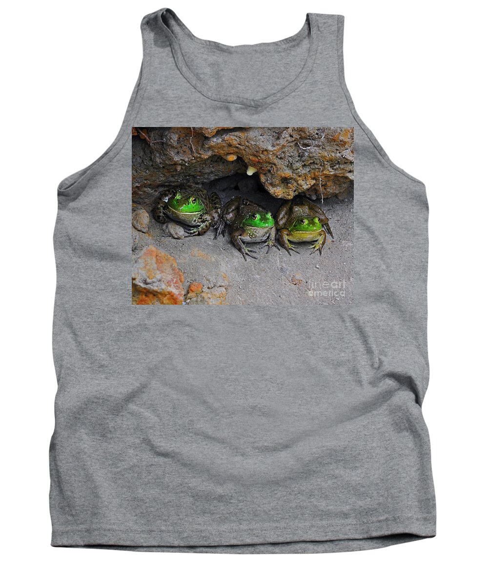 American Bullfrogs Tank Top featuring the photograph Bud Bullfrogs by Al Powell Photography USA