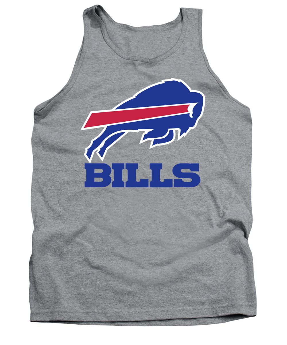 Buffalo Bills Tank Top featuring the mixed media Buffalo Bills on an abraded steel texture by Movie Poster Prints