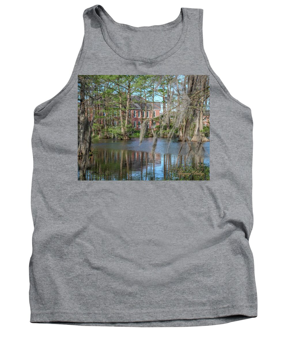  Tank Top featuring the photograph Burke Hall Cypress Lake by Gregory Daley MPSA