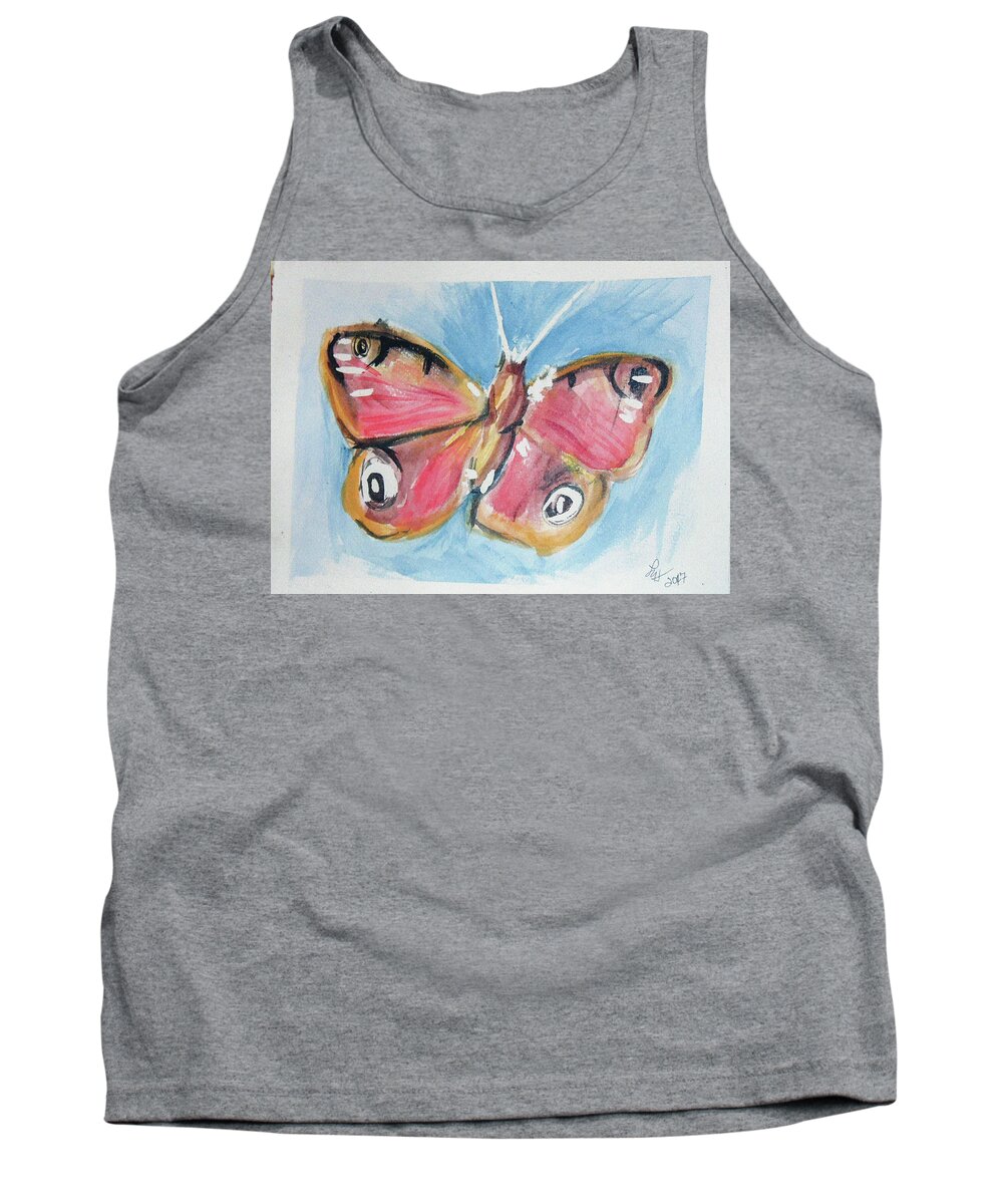  Tank Top featuring the painting Butterfly 3 by Loretta Nash