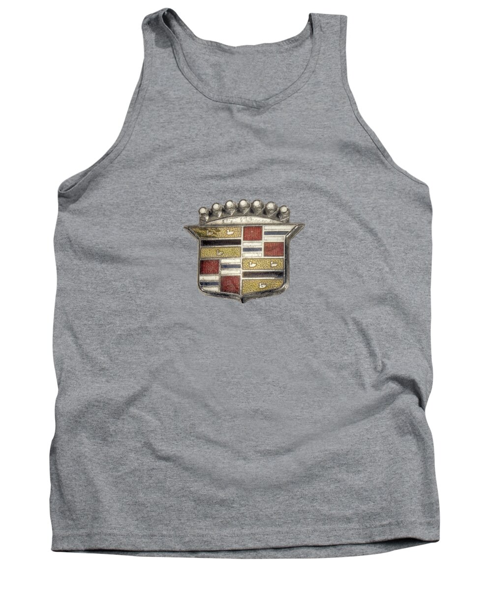 Antique Toy Tank Top featuring the photograph Cadillac Badge by YoPedro