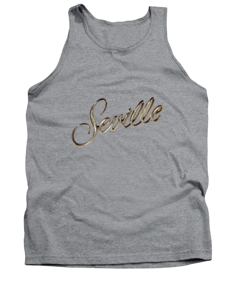 Automotive Tank Top featuring the photograph Cadillac Seville Emblem by YoPedro