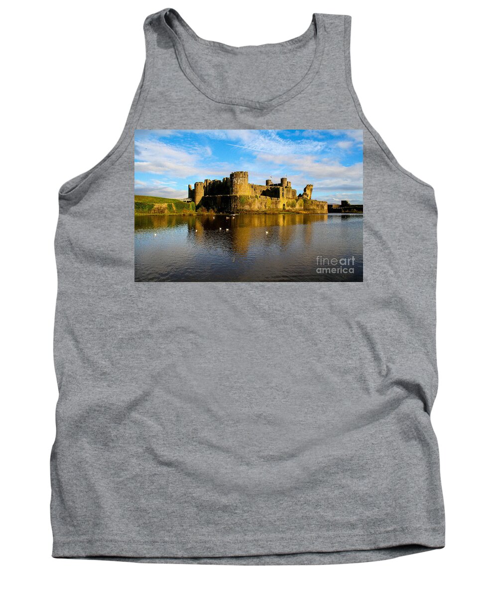 Castle Tank Top featuring the photograph Caerphilly Castle by SnapHound Photography