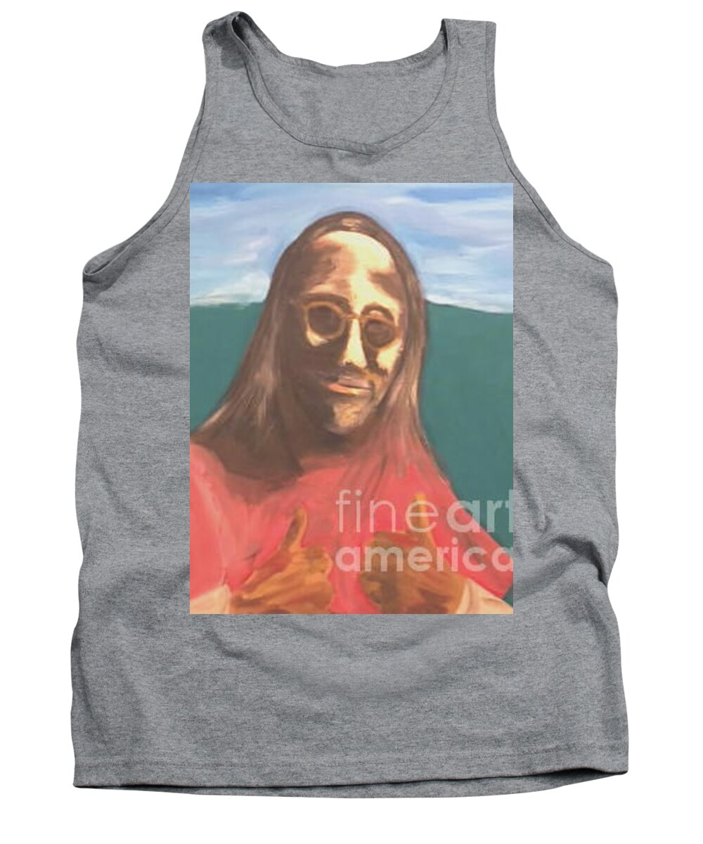 Cool Person Tank Top featuring the painting California Joe by Dave Holmander-Bradford