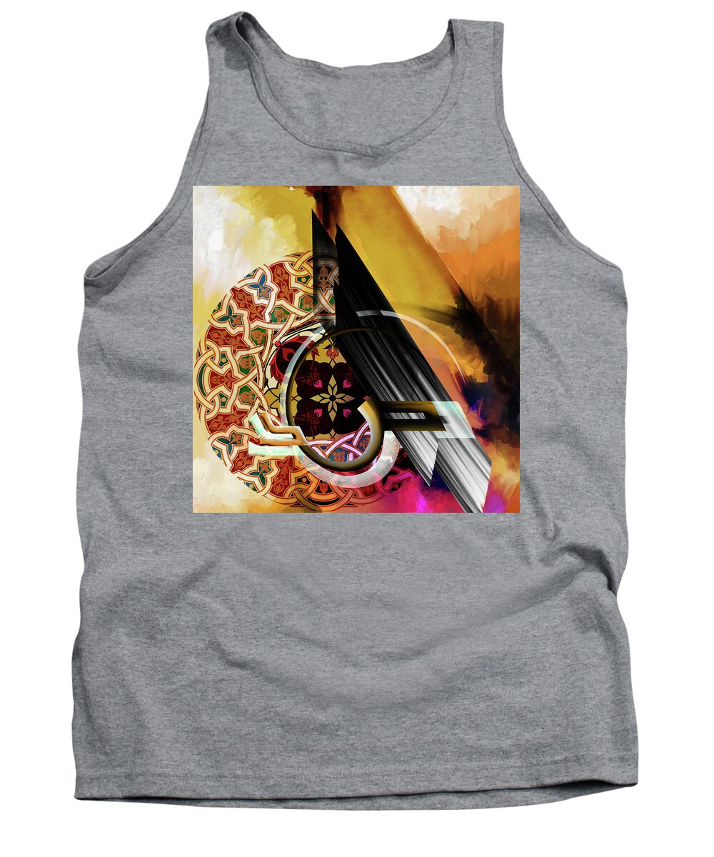Abstract Tank Top featuring the painting Calligraphy 103 1 1 by Mawra Tahreem