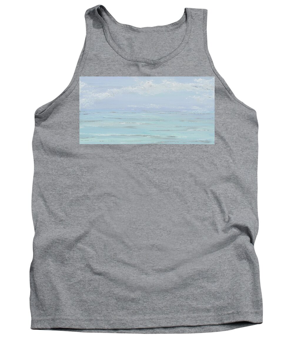 Ocean Tank Top featuring the painting Misty Morning by Tamara Nelson