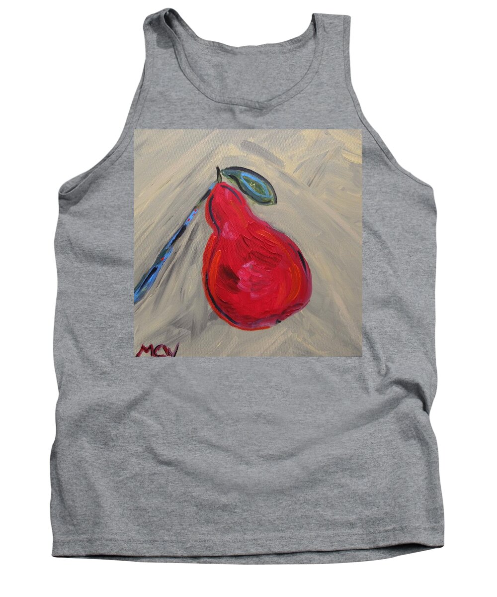 Acrylic Tank Top featuring the painting Candy Red by Mary Carol Williams