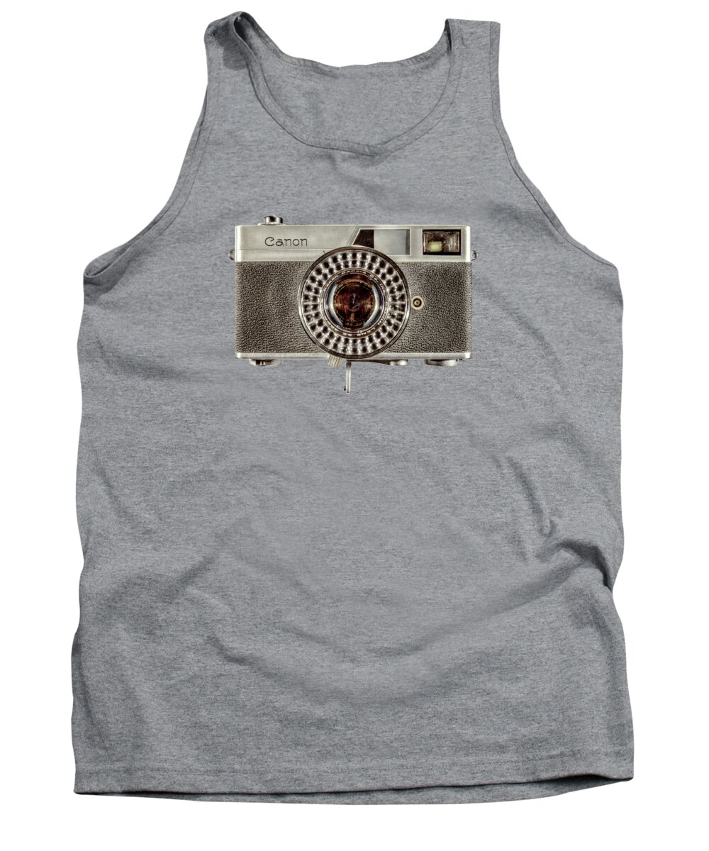 Antique Tank Top featuring the photograph Canonete Film Camera by YoPedro