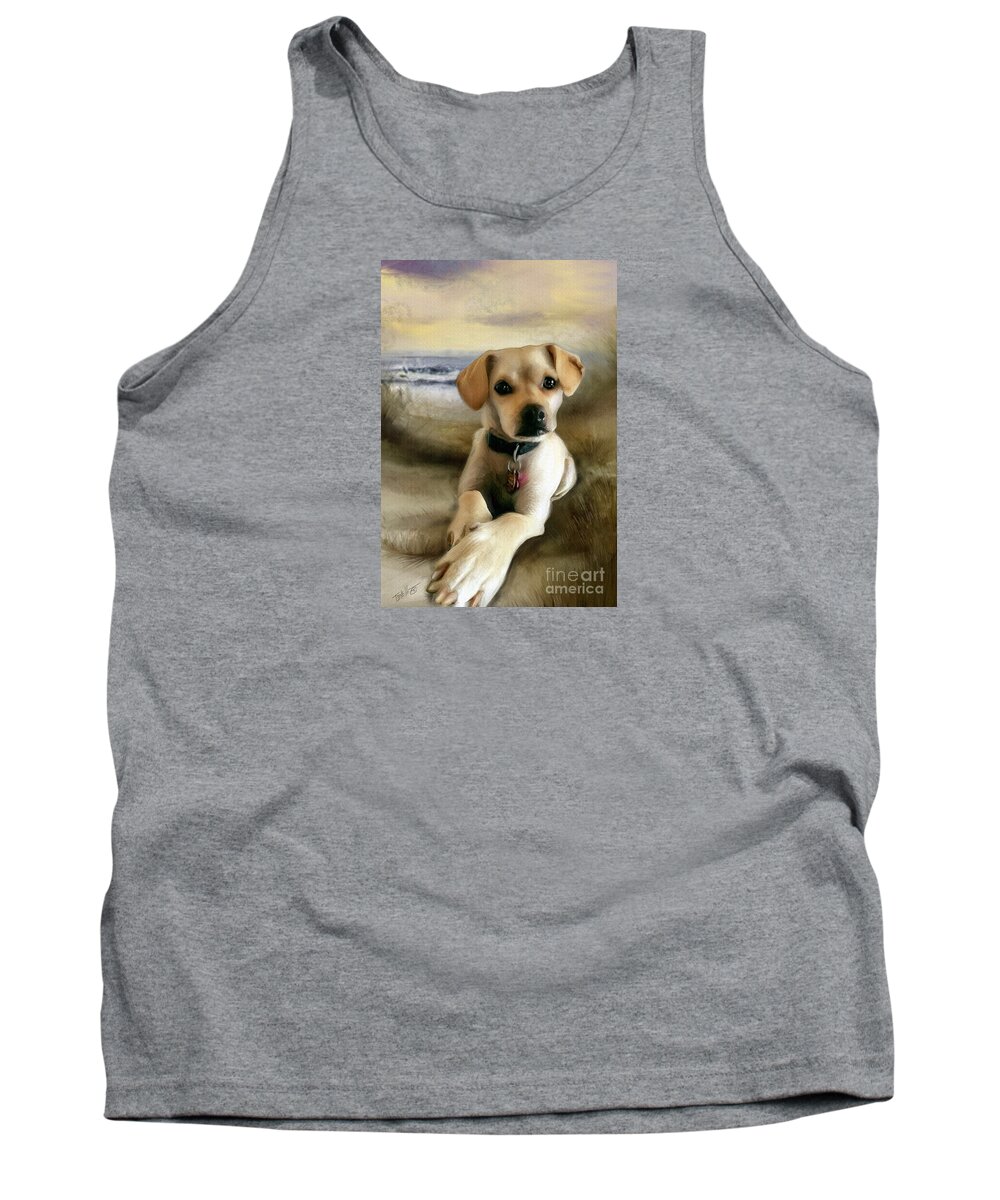 Whippets Tank Top featuring the mixed media Cape Jada... by Mark Tonelli