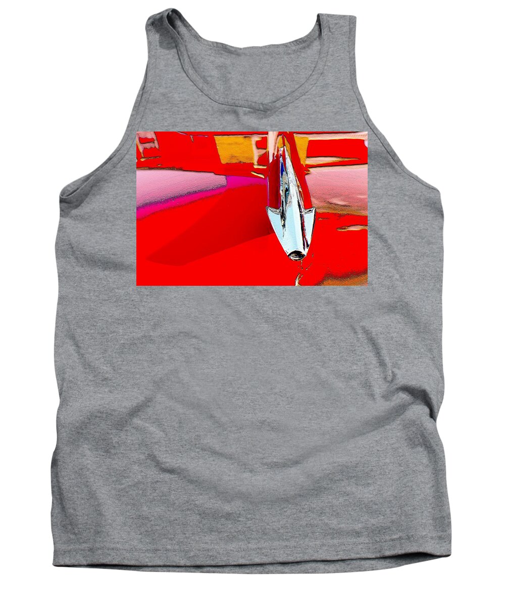 Cars Tank Top featuring the digital art Car hood reflection bump map by Karl Rose