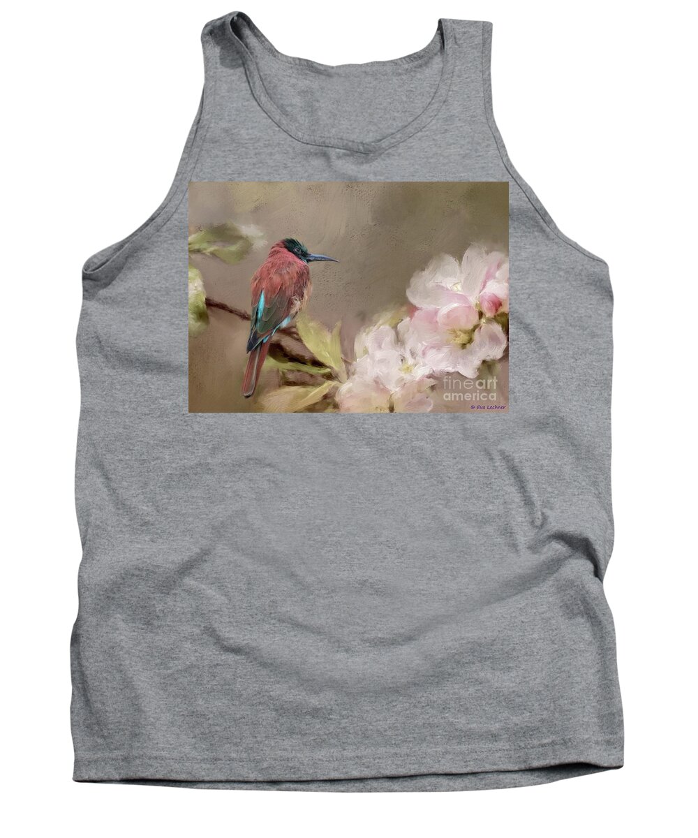 Carmine Bee-eater Tank Top featuring the photograph Carmine Bee-Eater by Eva Lechner