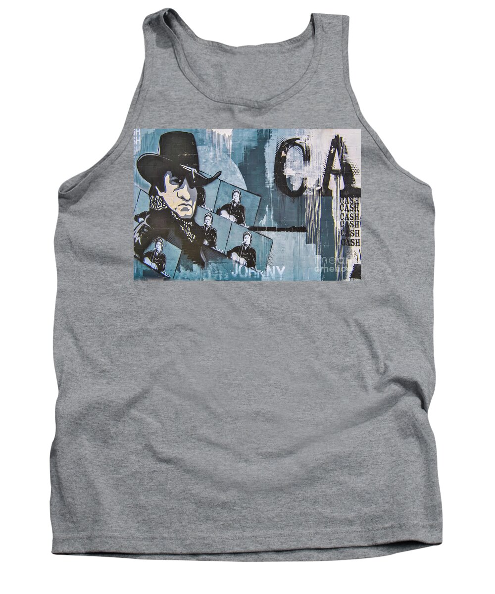 Johnny Cash Tank Top featuring the photograph Cash by Pamela Williams