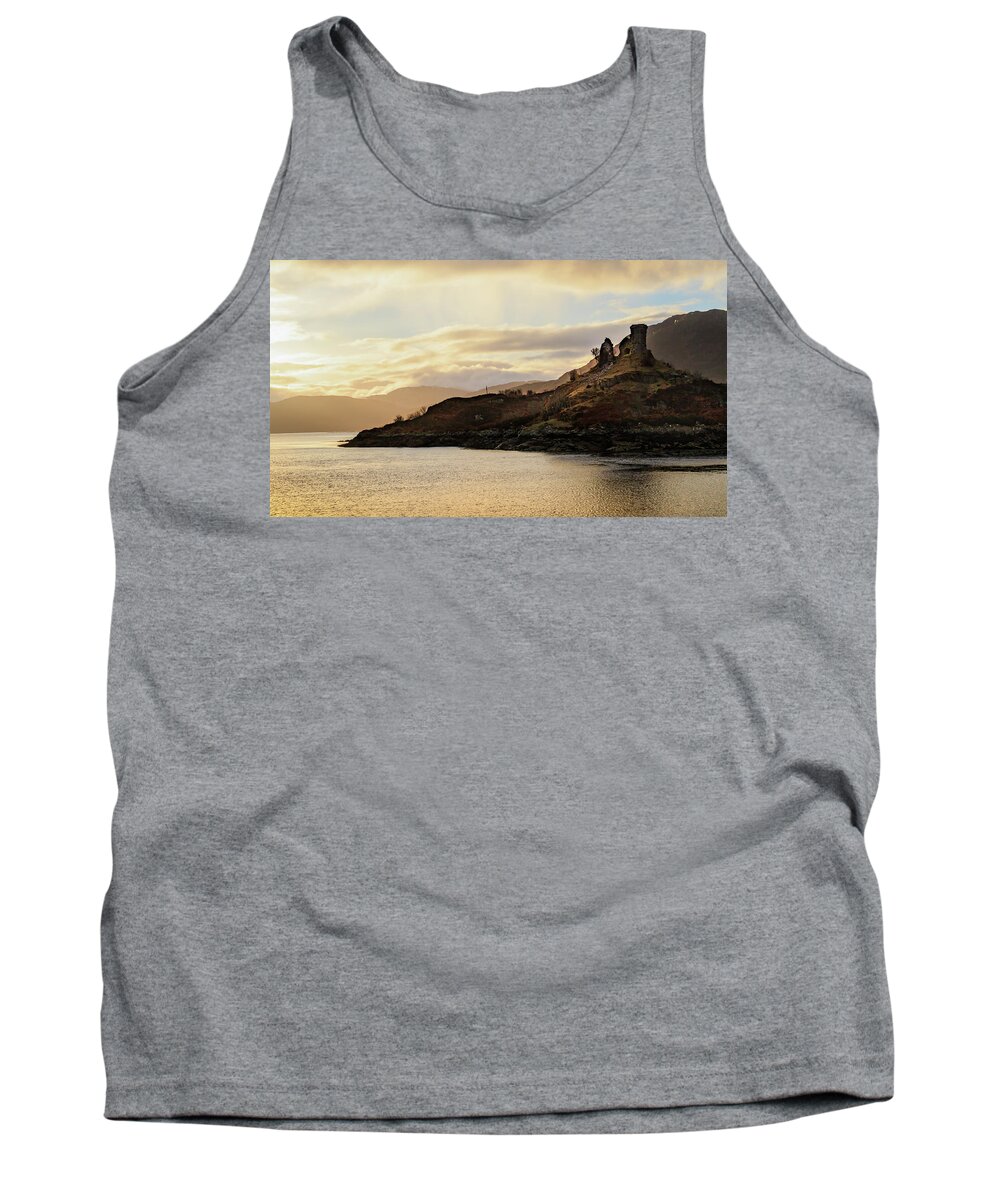 Castle Moil Tank Top featuring the photograph Castle Moil Sunrise by Holly Ross